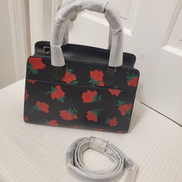 NWOT Kate Spade New York Madison Rose Toss Printed Medium Satchel, Unique - Picture 3 of 11